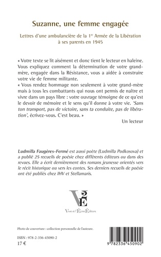 Suzanne, une femme engagée. Lettres d’une ambulancière de la 1re Armée de la Libération à ses parents en 1945