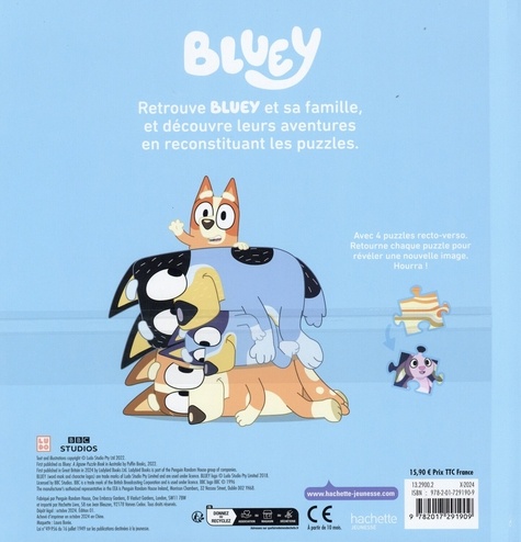 Le grand livre puzzle Bluey - Avec 4 puzzles... de Ludo Studio Pty ...