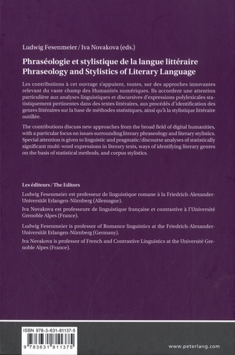 Phraséologie et stylistique de la langue littéraire. Approches interdisciplinaires