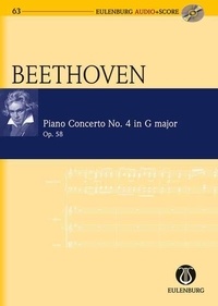Ludwig van Beethoven - Concerto pour piano n° 4 en sol majeur - op. 58. piano and orchestra. Partition d'étude..
