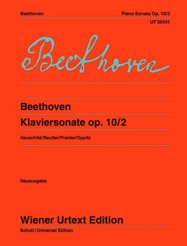Ludwig van Beethoven - Klaviersonate F-Dur - Edited from the autograph by Peter Hauschild and Jochen Reutter. op. 10/2. piano..