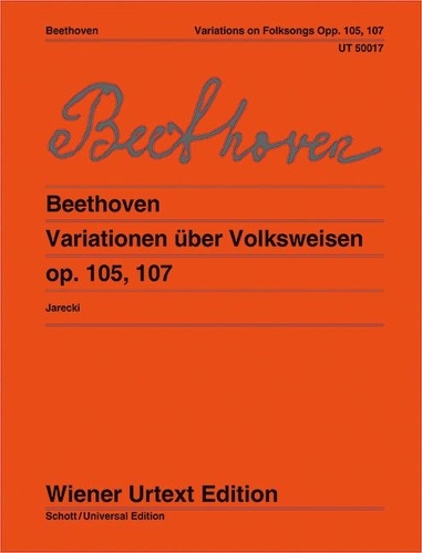 Ludwig van Beethoven - Variations on Folk Songs - Edited from the autographs and original editions. op. 105 + 107. piano or with accompaniment flute ad libitum..