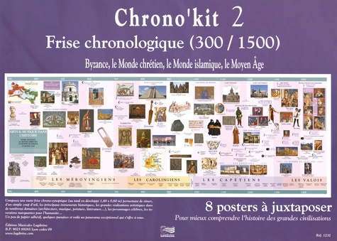  Lugdivine - Chrono'kit 2 - Frise chronologique (300/1500) Byzance, le monde chrétien, le monde islamique, le Moyen Age.