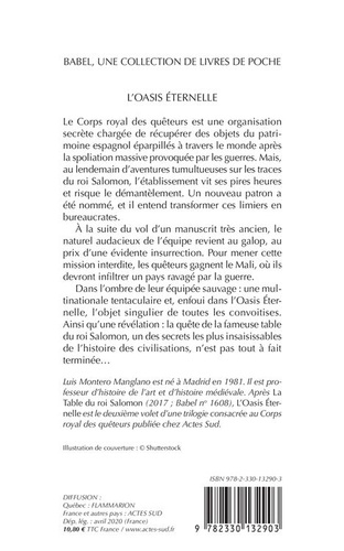 Corps royal des quêteurs Tome 2. L'oasis éternelle de Luis Montero Manglano  - Poche - Livre - Decitre
