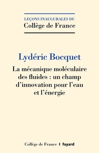 Lydéric Bocquet - La mécanique moléculaire des fluides : un champ d'innovation pour l'eau et l'énergie.