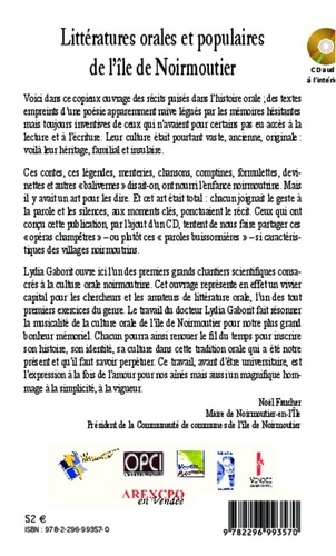 Littératures orales et populaires de l'île de Noirmoutier  avec 1 CD audio