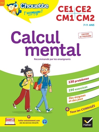 Calcul mental CE1, CE2, CM1, CM2