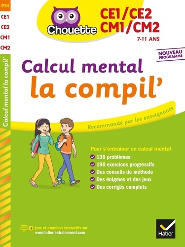 Calcul mental la compil'. CE1/CE2/CM1/CM2  Edition 2020