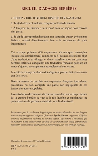 Recueil d'adages berbères. 400 locutions proverbiales amazighes