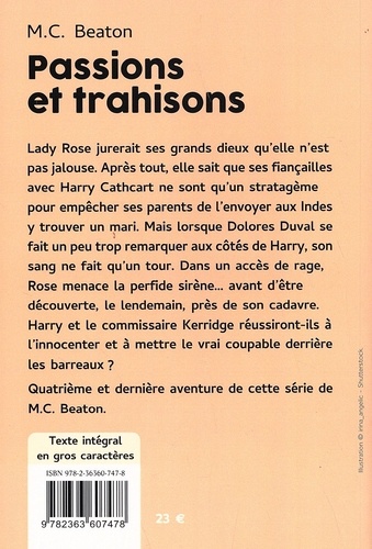 Les Enquêtes de Lady Rose Tome 4 Passions et trahisons - Edition en gros caractères