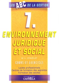 M-L Stavelot - Environnement juridique et social - Cours et exercices.