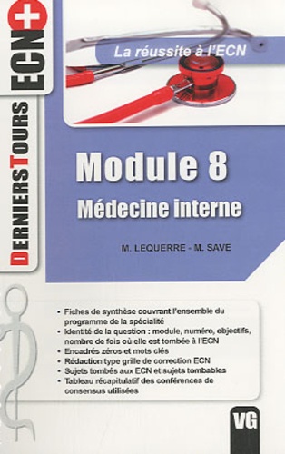 M. Lequerre et M Save - Médecine interne - Module 8.