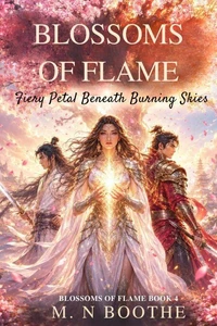 Fiery Petal Beneath Burning Skies