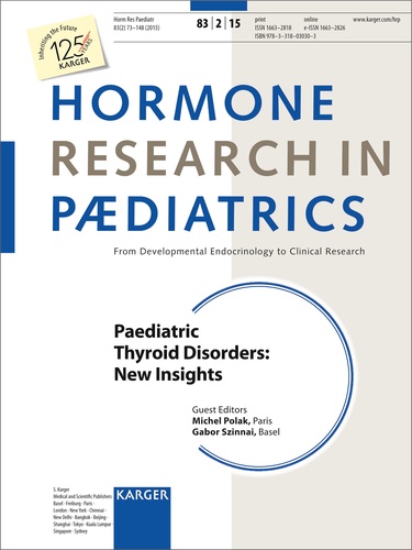 M Polak et G Szinnai - Paediatric Thyroid Disorders: New Insights - Special Topic Issue: Hormone Research in Paediatrics 2015, Vol. 83, No. 2.
