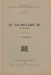 M. savina F. - Le vocabulaire Bê de F. M. Savina (présenté par A. G. Haudricourt).