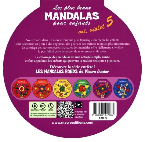 Les plus beaux Mandalas pour les enfants. Volume 5, Violet