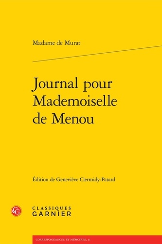 Journal pour Mademoiselle de Menou