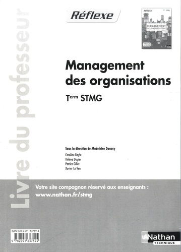 Madeleine Doussy - Management des organisations Tle STMG - Livre du professeur.