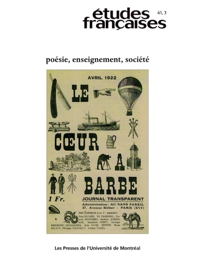 Madeleine Frédéric et Michel Murat - Études françaises. Volume 41, numéro 3, 2005 - Poésie, enseignement, société.