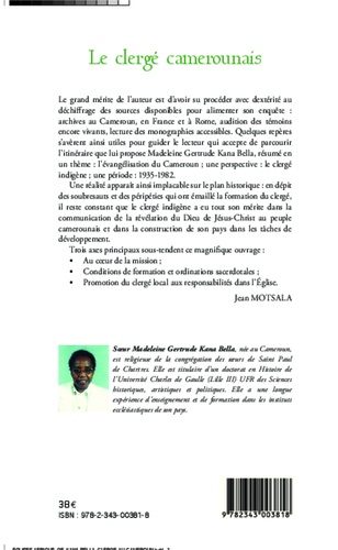 Le clergé camerounais. Naissance, évolution et promotion (1935-1982)