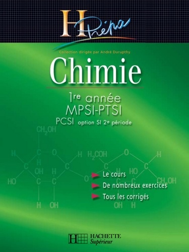 Magali Giacino et Alain Jaubert - Chimie MPSI-PTSI-PCSI (option SI 2e periode) 1re année - édition 2003.