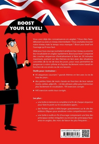 Boost your level! Anglais A2-B1. Spécial vocabulaire en 30 minutes par jour !