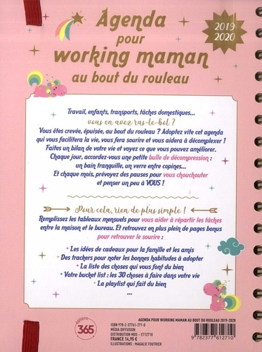 Agenda pour working maman au bout du rouleau  Edition 2019-2020