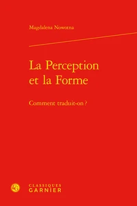 La perception et la forme