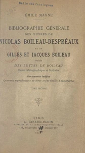 Bibliographie générale des œuvres de Nicolas Boileau-Despréaux et de Gilles et Jacques Boileau (2)