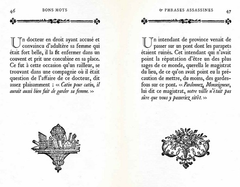 Bons mots & phrases assassines. Volume contenant un mélange agréable de bons mots piquants, de traits singuliers, de réparties ingénieuses et de saillies cruelles, échappés dans les conversations du temps