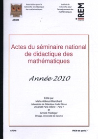 Maha Abboud-Blanchard et Annick Flückiger - Actes du séminaire national de didactique des mathématiques.