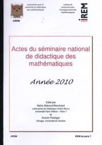 Actes du séminaire national de didactique des mathématiques