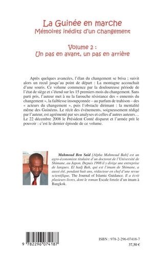 La Guinée en marche, mémoires inédites d'un changement. Volume 2 : Un pas en avant, un pas en arrière