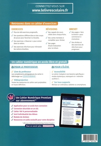 Français 4e. Cahier d'exercices  Edition 2022