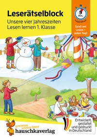 Lese-Rätselblock – Unsere vier Jahreszeiten! Lesen lernen 1. Klasse