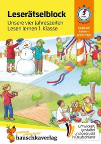 Lese-Rätselblock – Unsere vier Jahreszeiten! Lesen lernen 1. Klasse
