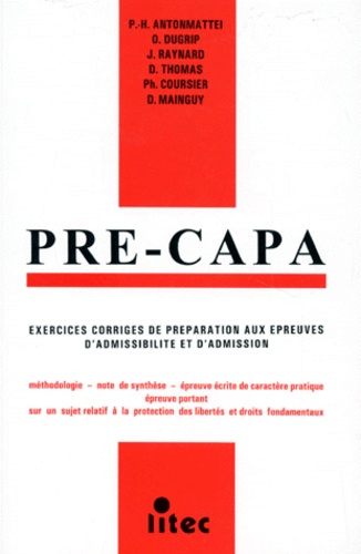  MAINGUY DANIEL - Pre-Capa. Exercices Corriges De Preparation Aux Epreuves D'Admissibilte Et D'Admission.