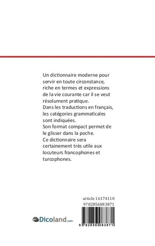 Dictionnaire de poche français-turc/turc-français