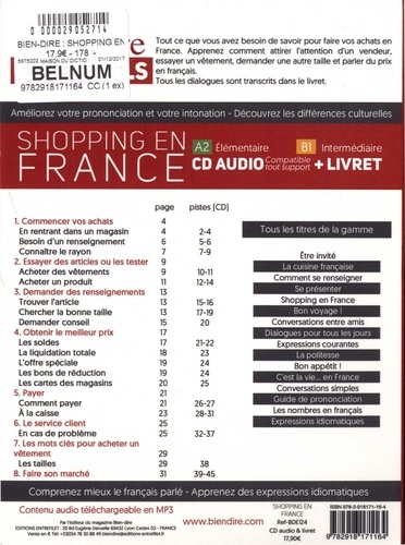 Shopping en France. Guide audio FLE A2-B1  avec 1 CD audio