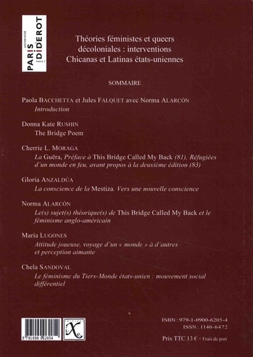 Cahiers du CEDREF 2011 Théories féministes et queers décoloniales : interventions chicanas et latinas états-uniennes