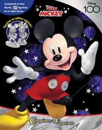  Disney - Disney 100 - Avec 1 livre illustré, 10 figurines et 1 tapis de jeu.