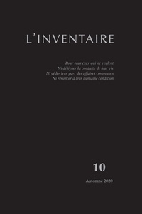  Collectif - L'inventaire N° 10, automne 2020 : .