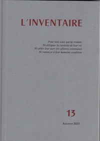  La Lenteur Editions - L'inventaire N° 13 : .