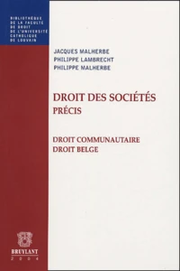 Droit des sociétés-Précis