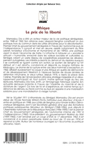 Societes Africaines Et Diaspora, Afrique : Le Prix De La Liberte