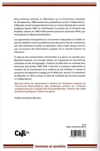 Le combat pour Mayotte française (1958-1976)