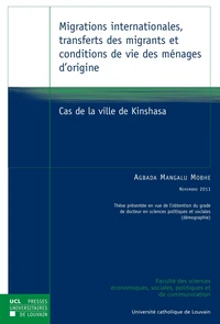 Migrations internationales, transferts des migrants et conditions de vie des ménages d'origine