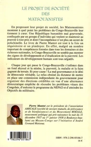 Le projet de société des matsouanistes