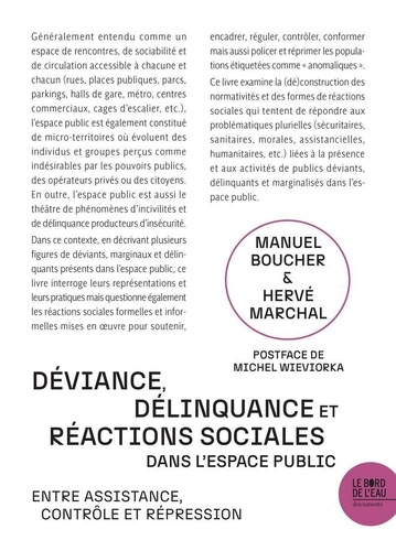 Manuel Boucher et Hervé Marchal - Déviance, délinquance et réactions sociales dans l'espace public - Entre assistance, contrôle et répression.