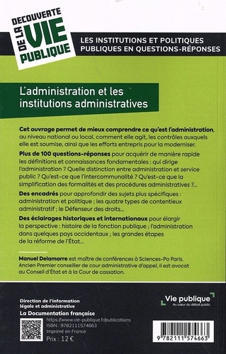 L'administration et les institutions administratives 3e édition